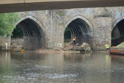 Elvet Bridge Blocked